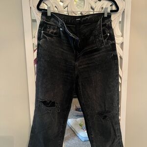 Express Dark Gray Flare Jeans